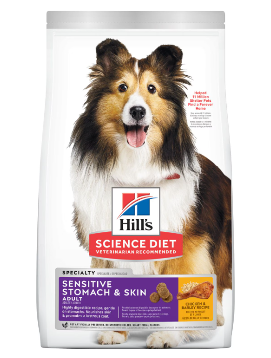 HILL'S SCIENCE DIET DOG DRY ADULT SPECIALTY SENSITIVE STOMACH & SKIN
