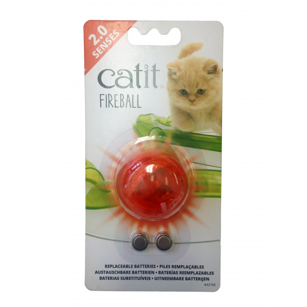 CATIT 2.0 CAT TOY SENSES FIREBALL WITH REPLACABLE BATTERIES