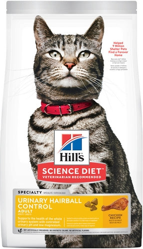 HILL'S SCIENCE DIET CAT DRY URINARY HAIRBALL CONTROL ADULT [WEIGHT:3.17KG]