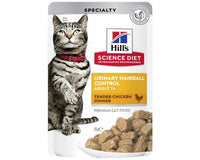 HILLS SCIENCE DIET CAT POUCH URINARY HAIRBALL CHICKEN DINNER 85G 