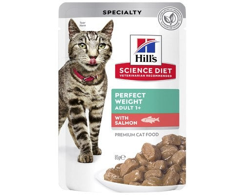 HILLS SCIENCE DIET CAT POUCH PERFECT WEIGHT SALMON 85G 