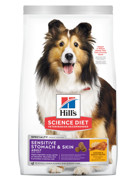 HILL'S SCIENCE DIET DOG DRY ADULT SPECIALTY SENSITIVE STOMACH & SKIN [WEIGHT:1.81KG]