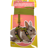 LIVING WORLD DWARF RABBIT HARNESS & LEAD SET [COLOUR:GREEN]