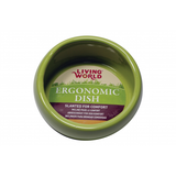 LIVING WORLD SMALL ANIMAL DISH ERGONOMIC [SIZE:LARGE COLOUR:GREEN]