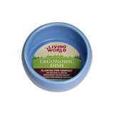 LIVING WORLD SMALL ANIMAL DISH ERGONOMIC [SIZE:LARGE COLOUR:BLUE]