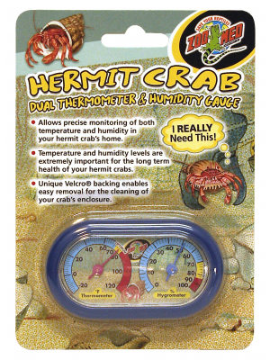 ZOO MED HERMIT CRAB DUAL THERMOMETER/HUMIDITY