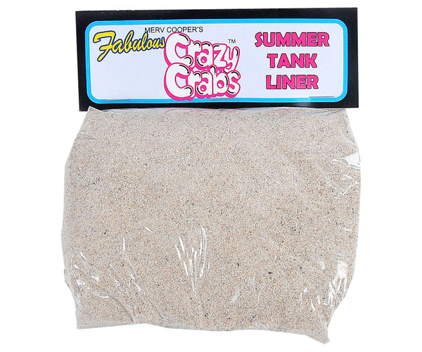 FABULOUS CRAZY CRABS HERMIT CRAB TANK LINER SUMMER WHITE BEACH SAND [SIZE:SMALL]