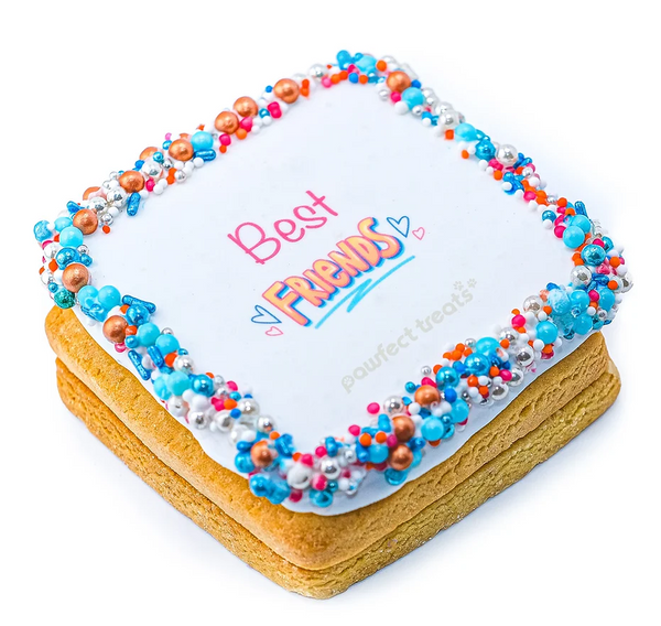 PAWFECT TREATS DOGGY SWEET CAKE SQUARE 8CM [VARIETY:BEST FRIEND]