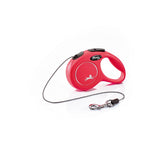 FLEXI RETRACTABLE LEAD DOG CLASSIC CORD [SIZE:XSMALL LENGTH:3 METRES COLOUR:RED]