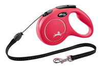 FLEXI RETRACTABLE LEAD DOG CLASSIC CORD [SIZE:MEDIUM LENGTH:5 METRES COLOUR:RED]