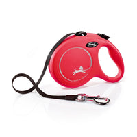 FLEXI RETRACTABLE LEAD CLASSIC TAPE [SIZE:XSMALL LENGTH:3 METRES COLOUR:RED]