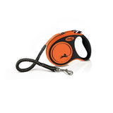 FLEXI RETRACTABLE LEAD DOG XTREME TAPE 5 METRES BLACK/ORANGE [SIZE:SMALL]