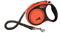 FLEXI RETRACTABLE LEAD DOG XTREME TAPE 5 METRES BLACK/ORANGE [SIZE:LARGE]