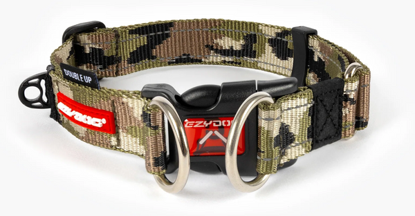 EZYDOG COLLAR DOUBLE UP CAMO GREEN [SIZE:SMALL]