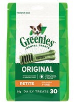 GREENIES DOG TREAT PAK ORIGINAL PETITE [WEIGHT:510G]