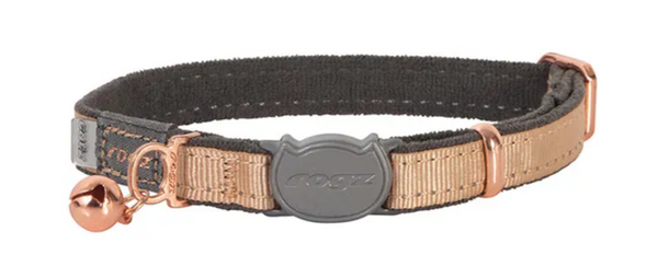 ROGZ CAT COLLAR URBANCAT SAFETY RELEASE SMALL [COLOUR:GOLD RUSH]