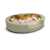 K & H THERMO DOG SNUGGLER SLEEPER BED 6W 65X50CM SAGE