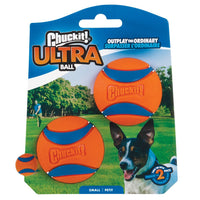 CHUCKIT DOG TOY ULTRA BALL [SIZE:SMALL 5CM PACK SIZE:2 PACK]