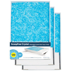 SCOOPFREE REPLACEMENT BLUE CRYSTAL LITTER TRAY 3 PACK