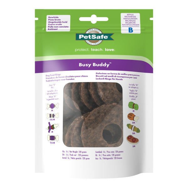 PETSMART BUSY BUDDY RAWHIDE DOG TREAT RINGS SIZE B REFILL