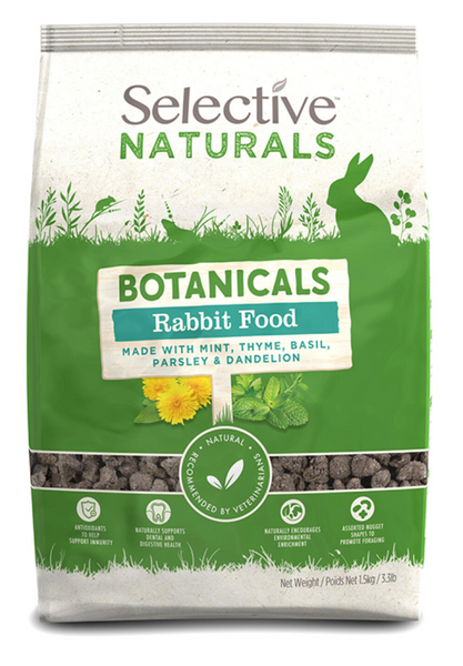 SELECTIVE NATURALS BOTANICALS RABBIT FOOD 1.5KG