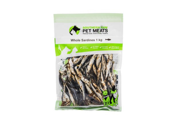 SOUTHERN RAW DOG TREATS WHOLE SARDINES DEHYDRATED [WEIGHT:1KG]