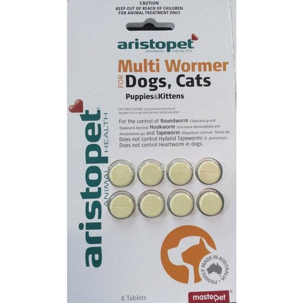 ARISTOPET MUTIWORMER FOR DOGS & CATS 8 PACK
