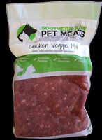 SOUTHERN RAW PET MEATS MEAT & VEGGIE BLEND CHICKEN & ROO VEGGIE MIX 1KG