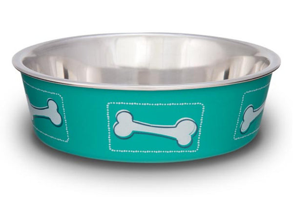 LOVING PETS BELLA BOWL DOG COASTAL [SIZE:SMALL COLOUR:AQUA SEA]