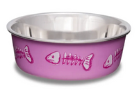 LOVING PETS BELLA BOWL CAT EXTRA SMALL [VARIETY:PINK FISH-SKELETON]