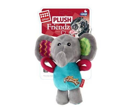 GIGWI PLUSH FRIENDZ SQUEAKER MULTICOLOUR ELEPHANT