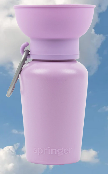 SPRINGER DOG TRAVEL WATER BOTTLE THE FLIP 590ML [COLOUR:LILAC]