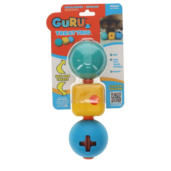 GURU DOG TOY TREAT TRIO 22.9 X 7.4 X 7.4CM