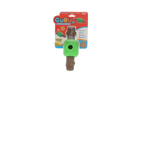 GURU DOG TOY SPIN & TREAT STICK BACON MEDIUM