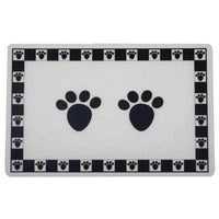 PETRAGEOUS PLACEMAT PET PAWS BLACK
