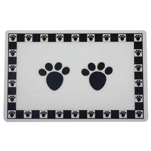 PETRAGEOUS PLACEMAT PET PAWS BLACK