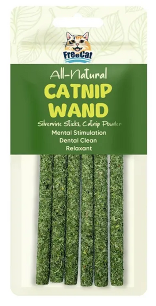 FREECAT ALL-NATURAL CATNIP WAND 6 PIECES