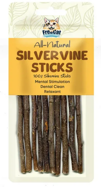 FREECAT ALL-NATURAL SILVERVINE STICKS 10 PIECES