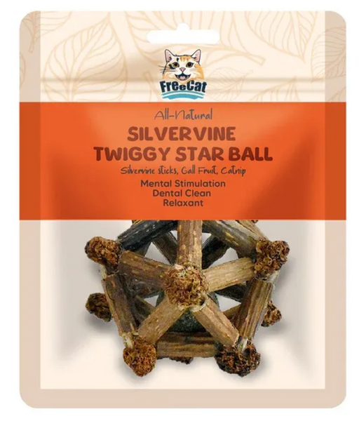 FREECAT ALL-NATURAL SILVERVINE TWIGGY STAR BALL