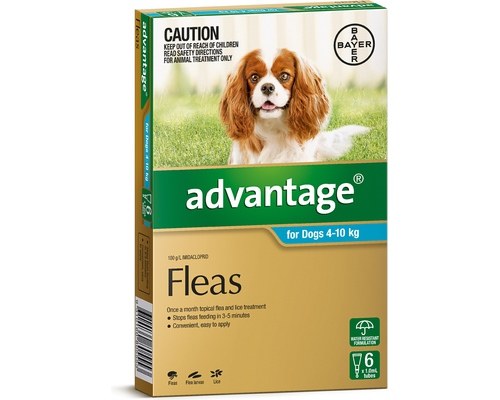ADVANTAGE FOR DOGS 4-10KG [PACK SIZE:6 PACK]