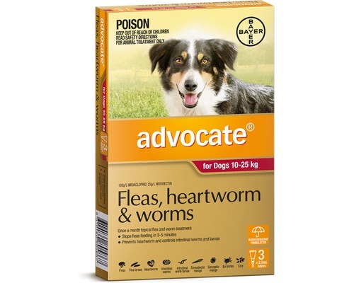 ADVOCATE FOR DOGS 10-25KG [PACK SIZE:3 PACK]