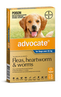 ADVOCATE FOR DOGS OVER 25KG [PACK SIZE:3 PACK]