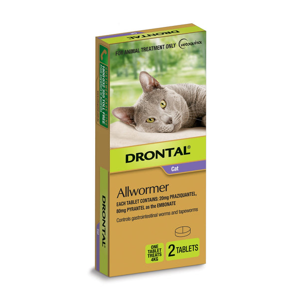 DRONTAL CAT ALL WORMER 4KG [PACK SIZE:2 PACK]