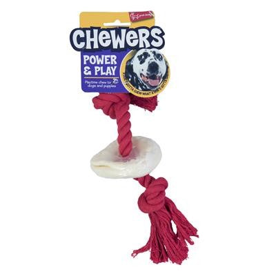 YOURS DROOLY DOG TOY CHEWERS ROPE/RINGS 15CM