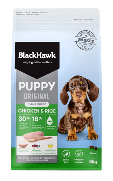 BLACK HAWK DOG ORIGINAL PUPPY CHICKEN & RICE SMALL BREED 3KG