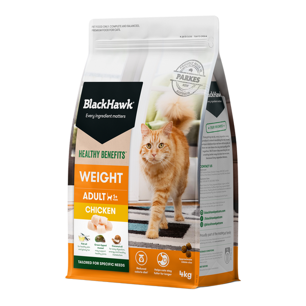 BLACK HAWK CAT DRY HEALTHY BENEFITS ADULT WEIGHT [WEIGHT:4KG]