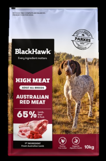 BLACK HAWK DOG HIGH MEAT AUSTRALIAN RED MEAT [SIZE:10KG]
