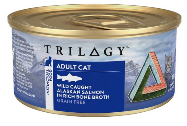 TRILOGY CAT WET ADULT 85G SALMON IN BONE BROTH