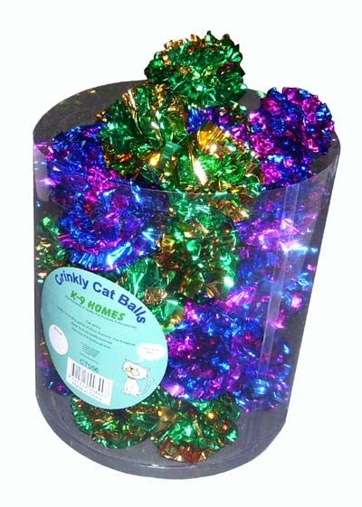 K9 HOMES CAT TOY FOIL CRINCKLE BALL