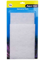 AQUA ONE FILTER CARTRIDGE 3W WHITE SPONGE 2PK